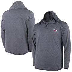 Cleveland Guardians Butter Stripe Tri-Blend Long Sleeve Hoodie T-Shirt - Navy