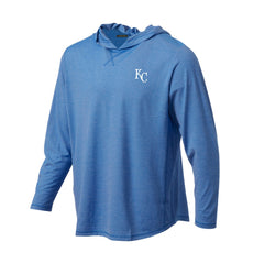 Kansas City Royals Butter Stripe Tri-Blend Long Sleeve Hoodie T-Shirt - Royal