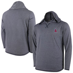 Los Angeles Angels Butter Stripe Tri-Blend Long Sleeve Hoodie T-Shirt - Navy
