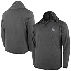Colorado Rockies Butter Stripe Tri-Blend Long Sleeve Hoodie T-Shirt - Black