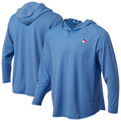 Toronto Blue Jays Butter Stripe Tri-Blend Long Sleeve Hoodie T-Shirt - Royal
