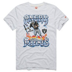 Bo Jackson Las Vegas Raiders Homage Unisex Retro Angry Runs Tri-Blend T-Shirt - Ash sale