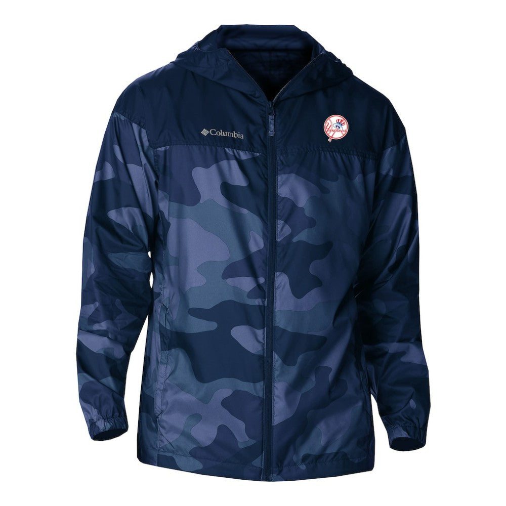 New York Yankees Camo Flash Challenger Full-Zip Windbreaker Jacket Navy