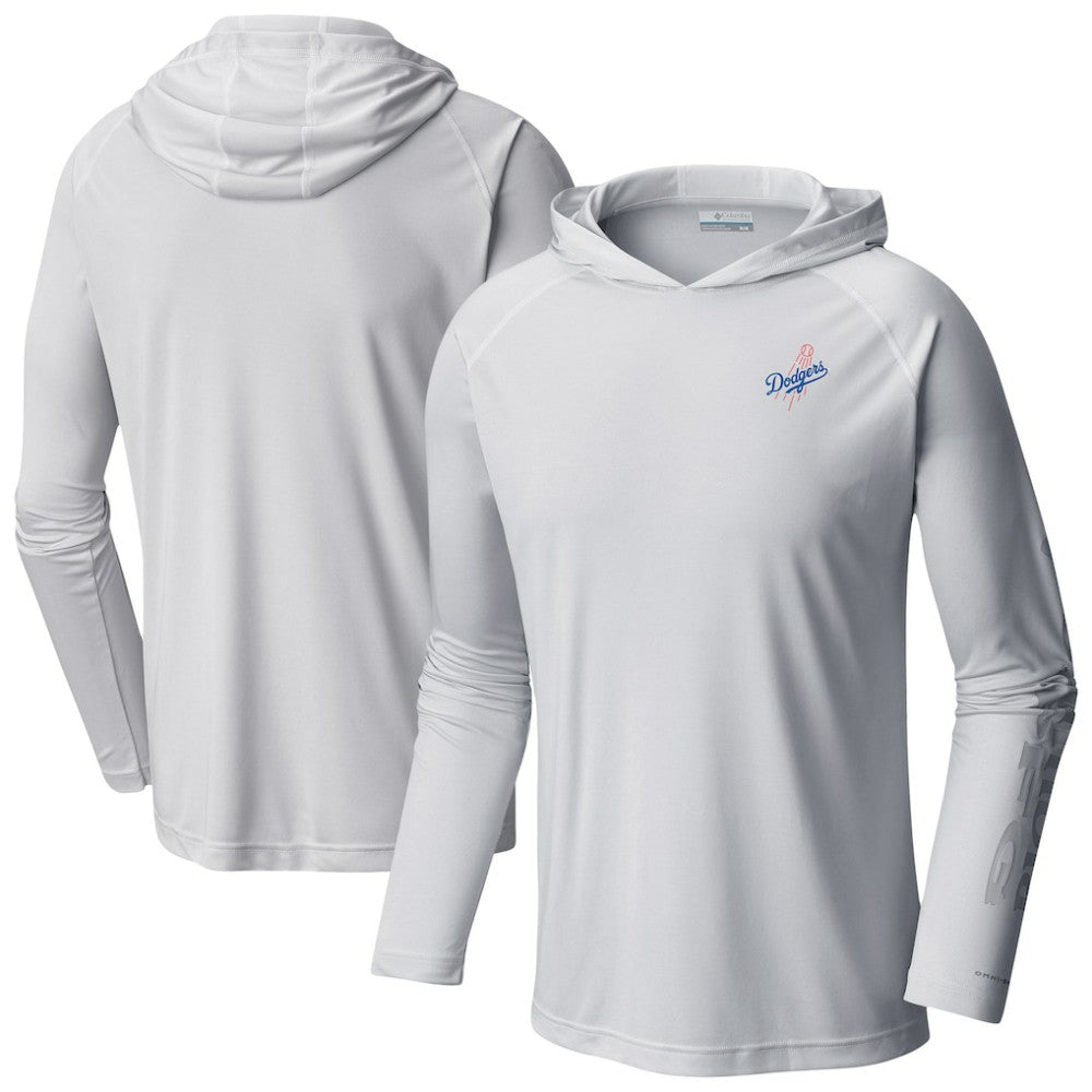 Los Angeles Dodgers Omni-Wick Terminal Tackle Raglan Long Sleeve Hoodie T-Shirt White