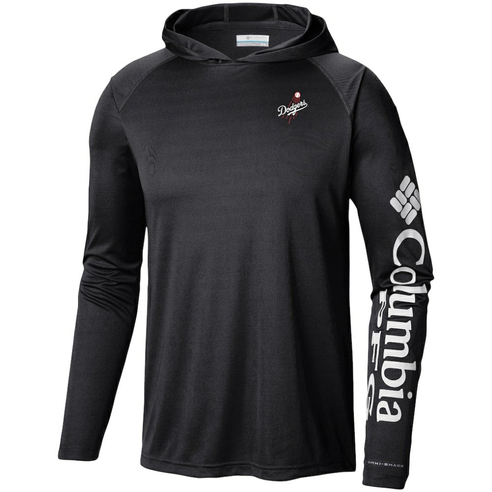 Los Angeles Dodgers Omni-Wick Terminal Tackle Raglan Long Sleeve Hoodie T-Shirt Black