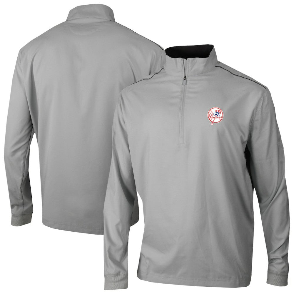 New York Yankees Omni-Wick Bogey's Paradise Quarter-Zip Top Gray
