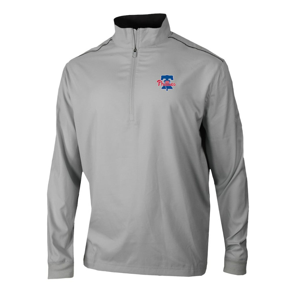 Philadelphia Phillies Omni-Wick Bogey's Paradise Quarter-Zip Top Gray