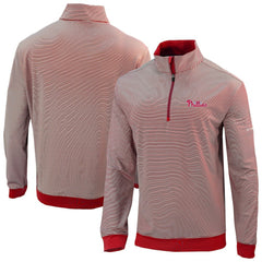 Philadelphia Phillies Omni-Wick Even Lie Quarter-Zip Pullover Top Red
