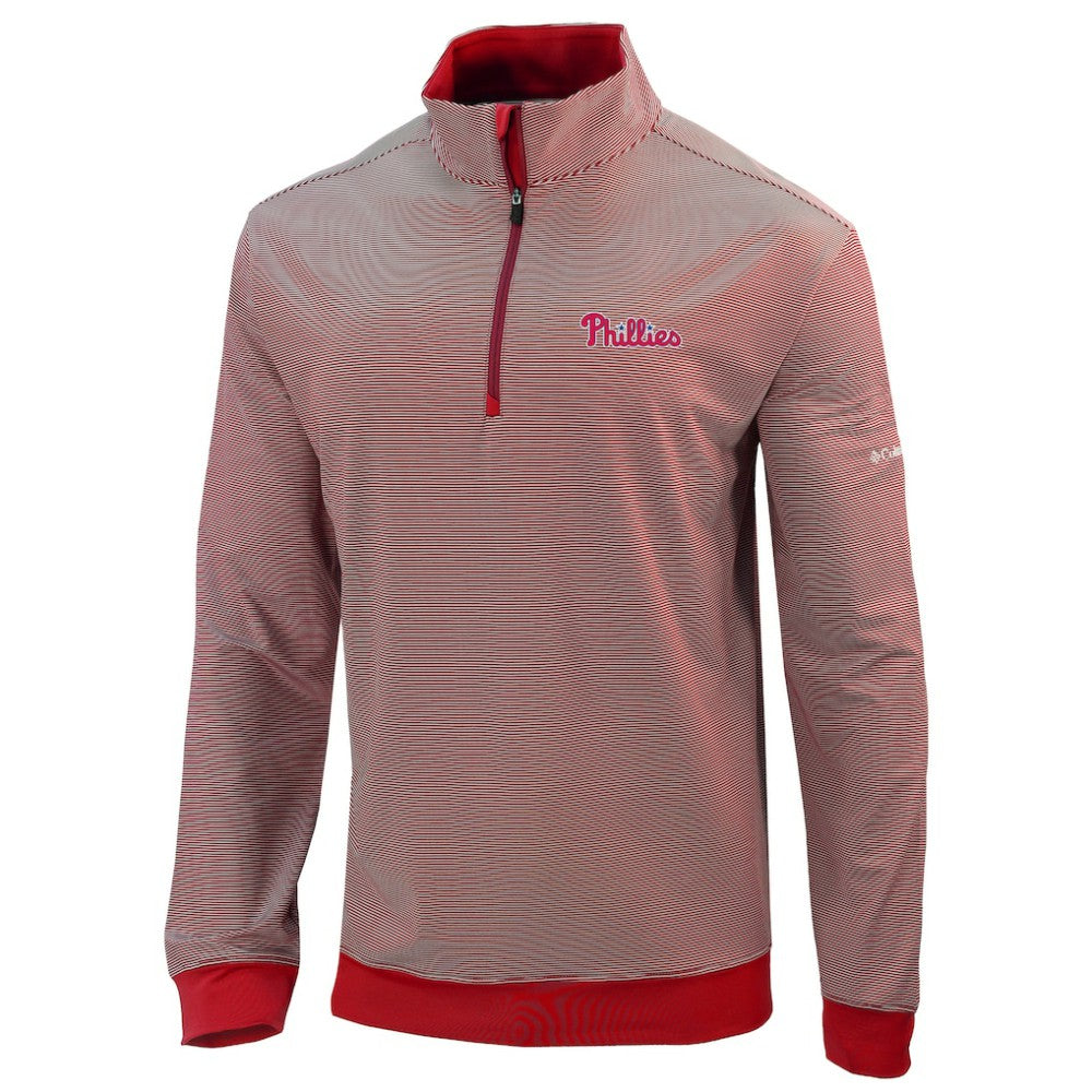 Philadelphia Phillies Omni-Wick Even Lie Quarter-Zip Pullover Top Red