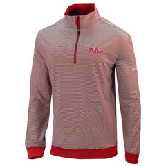 Philadelphia Phillies Omni-Wick Even Lie Quarter-Zip Pullover Top Red