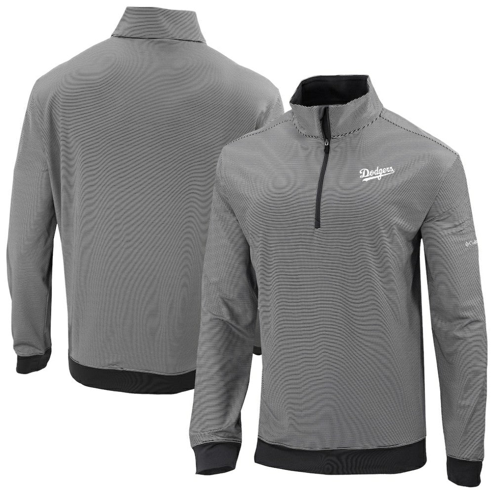 Los Angeles Dodgers Omni-Wick Even Lie Quarter-Zip Pullover Top Black