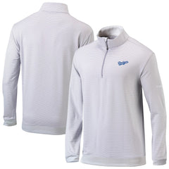 Los Angeles Dodgers Omni-Wick Even Lie Quarter-Zip Pullover Top Gray