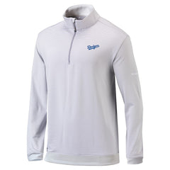 Los Angeles Dodgers Omni-Wick Even Lie Quarter-Zip Pullover Top Gray