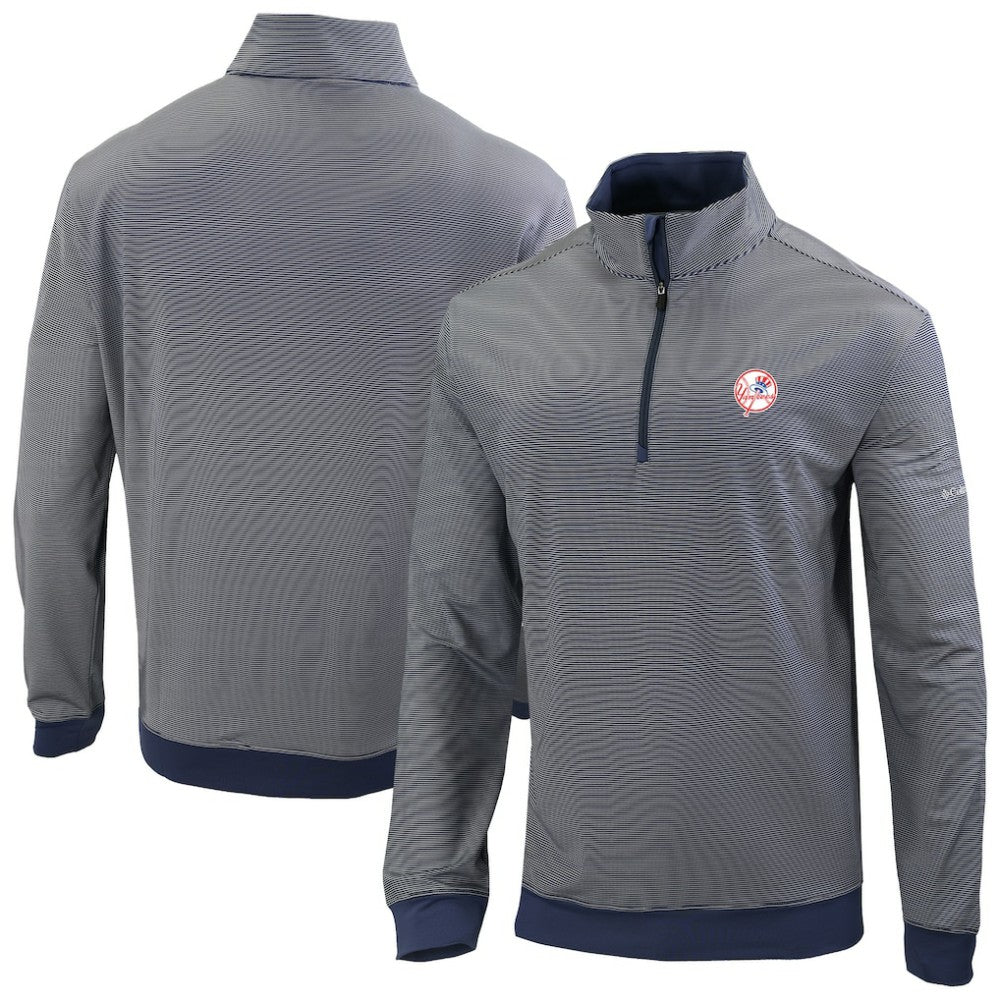 New York Yankees Omni-Wick Even Lie Quarter-Zip Pullover Top Navy