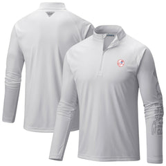 New York Yankees Terminal Tackle Raglan Omni-Shade Quarter-Zip Pullover Top White