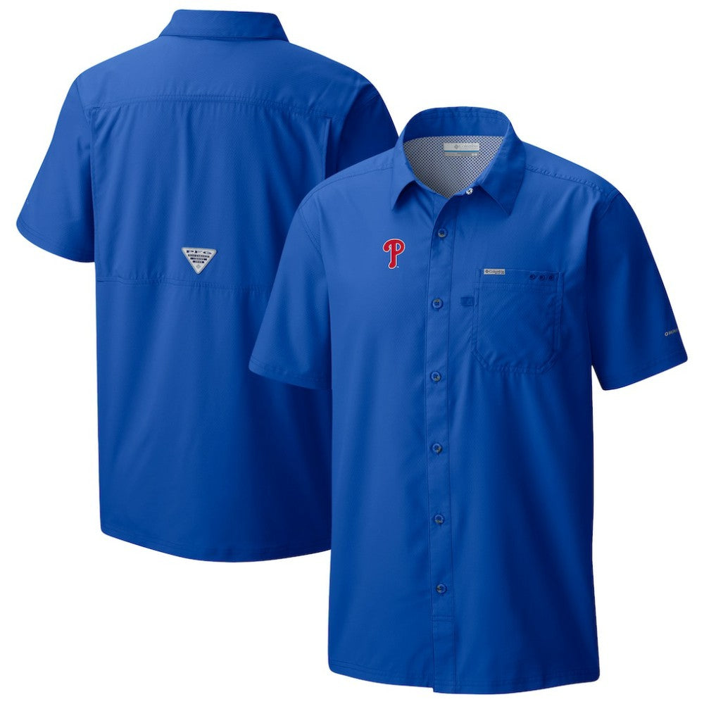 Philadelphia Phillies Slack Tide Omni-Wick Button-Up Camp Shirt Royal