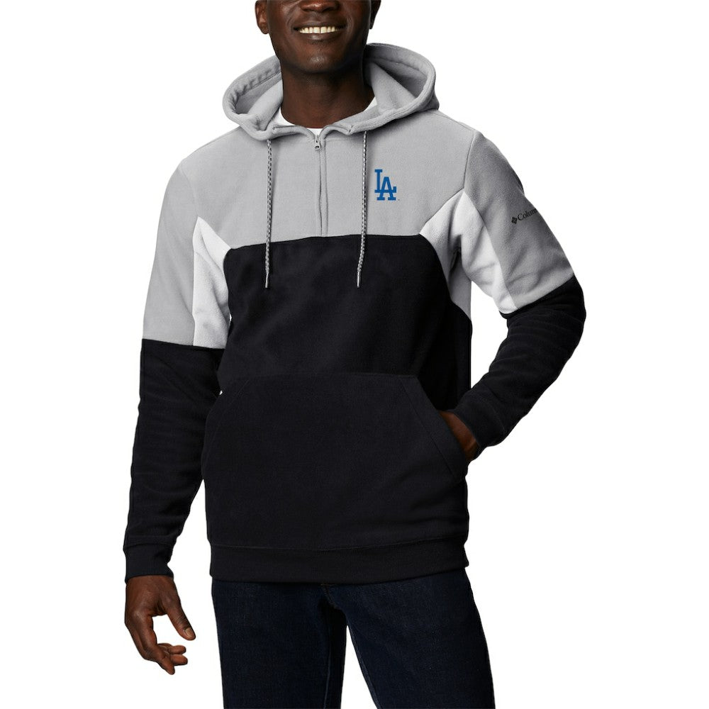 Los Angeles Dodgers Lodge Fleece Quarter-Zip Hoodie Black