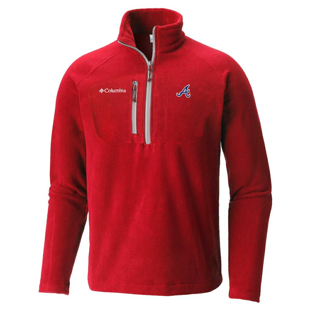 Atlanta Braves Fast Trek III Half-Zip Fleece Pullover Red
