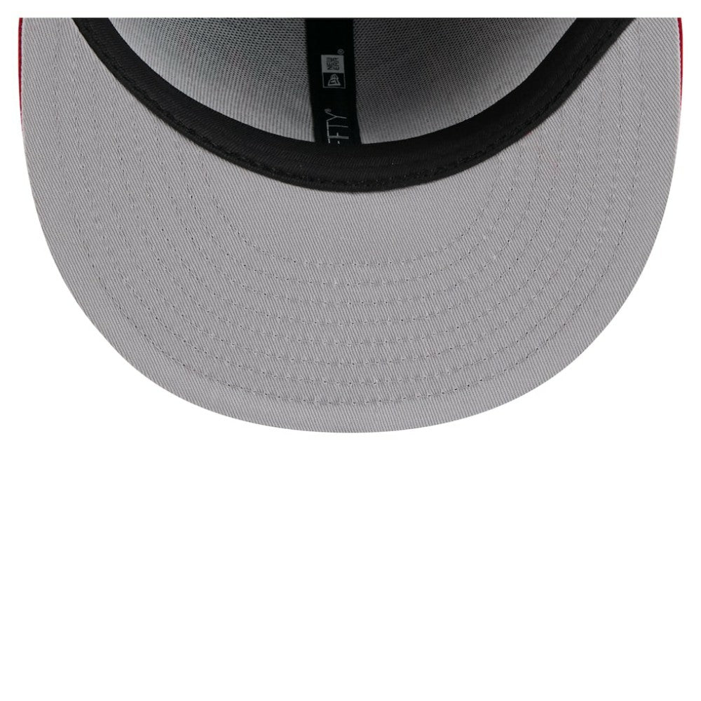 Atlanta Braves Retro Pattern 59FIFTY Fitted Hat Navy/Red