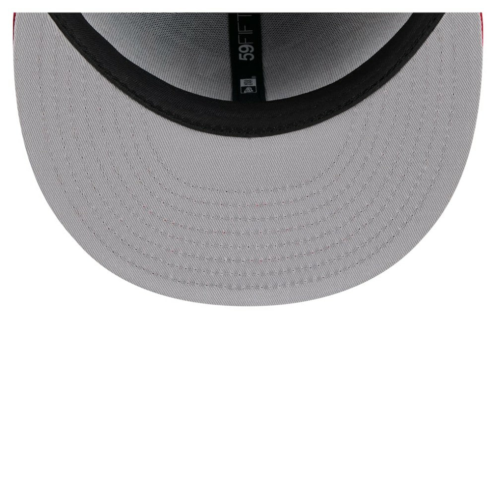 Texas Rangers Retro Pattern 59FIFTY Fitted Hat Royal/Red