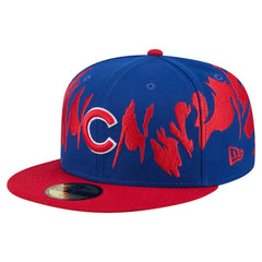 Chicago Cubs Retro Pattern 59FIFTY Fitted Hat Royal/Red