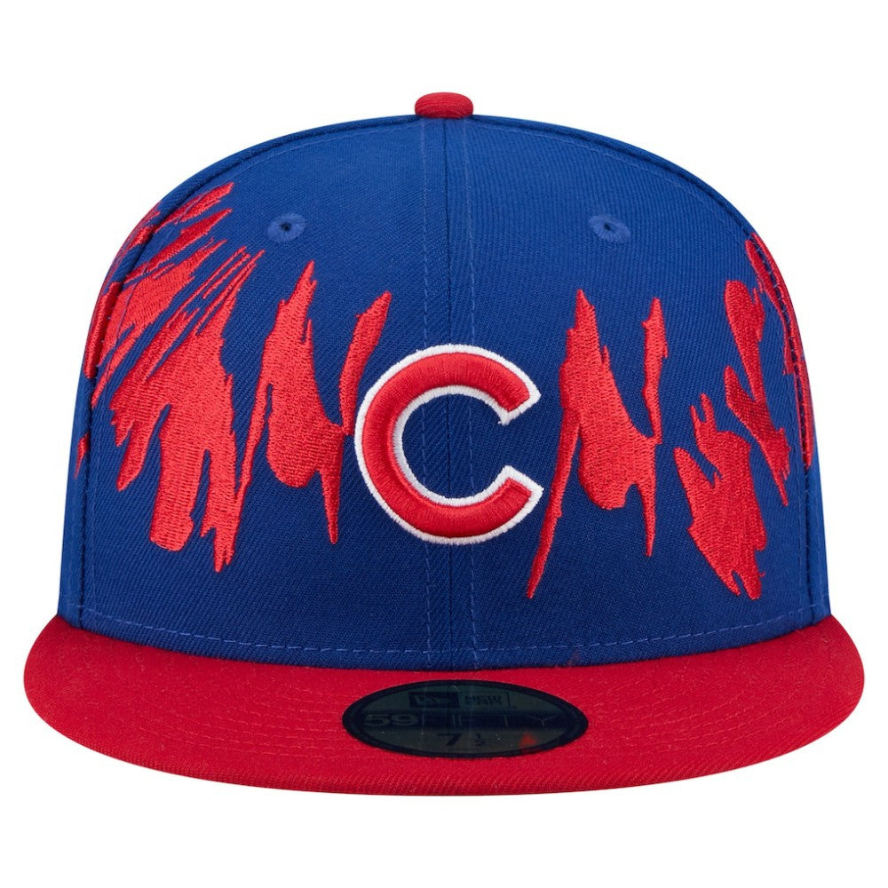 Chicago Cubs Retro Pattern 59FIFTY Fitted Hat Royal/Red