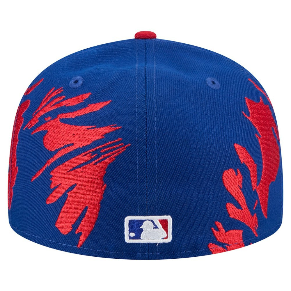 Chicago Cubs Retro Pattern 59FIFTY Fitted Hat Royal/Red