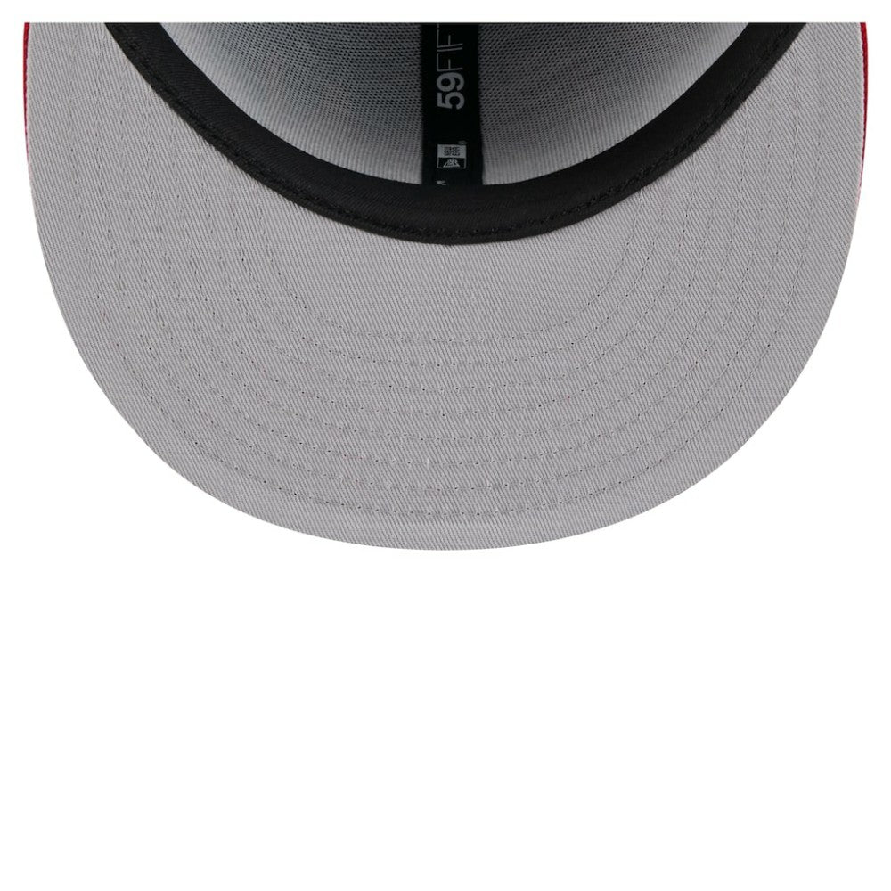 Chicago Cubs Retro Pattern 59FIFTY Fitted Hat Royal/Red