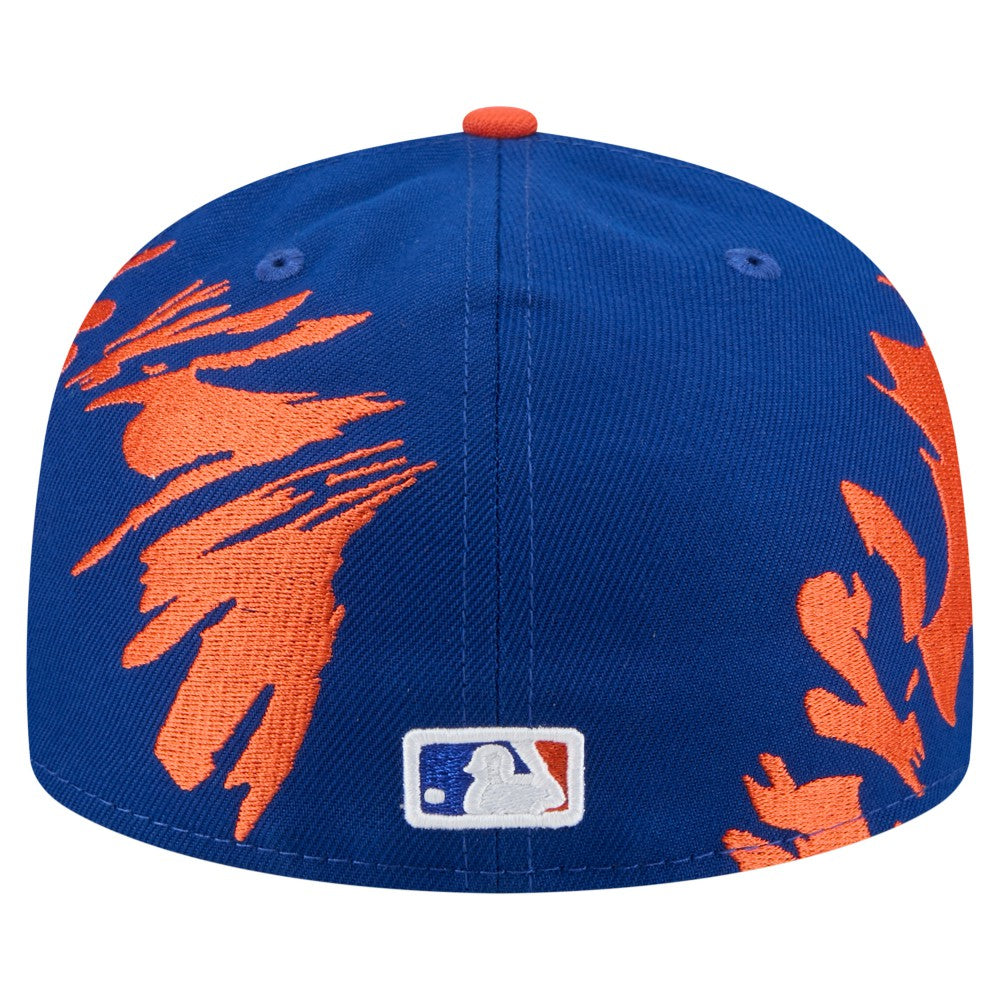 New York Mets Retro Pattern 59FIFTY Fitted Hat Royal/Orange