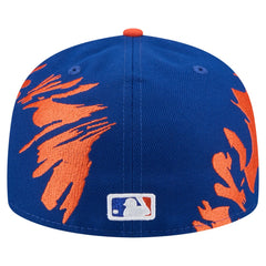 New York Mets Retro Pattern 59FIFTY Fitted Hat Royal/Orange