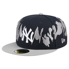 New York Yankees Retro Pattern 59FIFTY Fitted Hat Navy/Gray