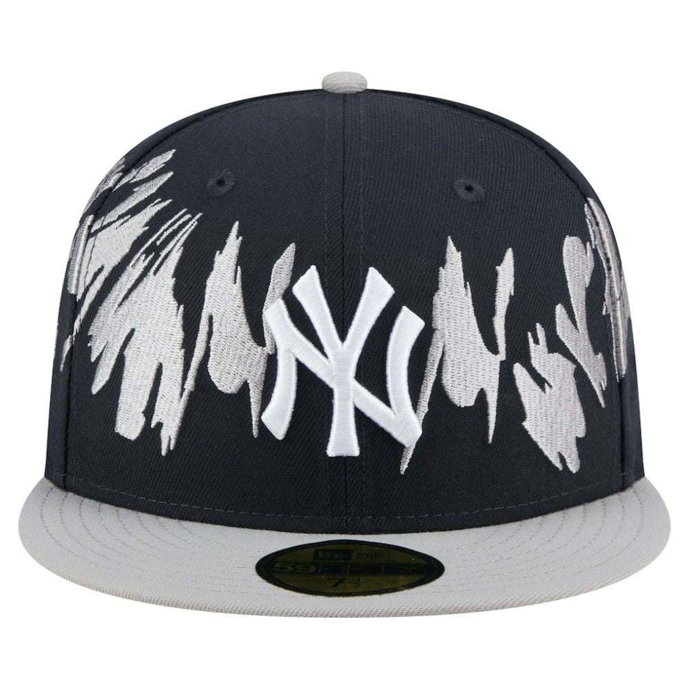 New York Yankees Retro Pattern 59FIFTY Fitted Hat Navy/Gray