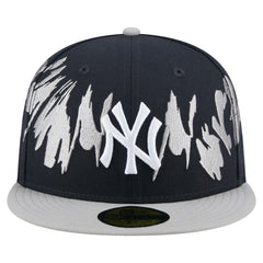 New York Yankees Retro Pattern 59FIFTY Fitted Hat Navy/Gray