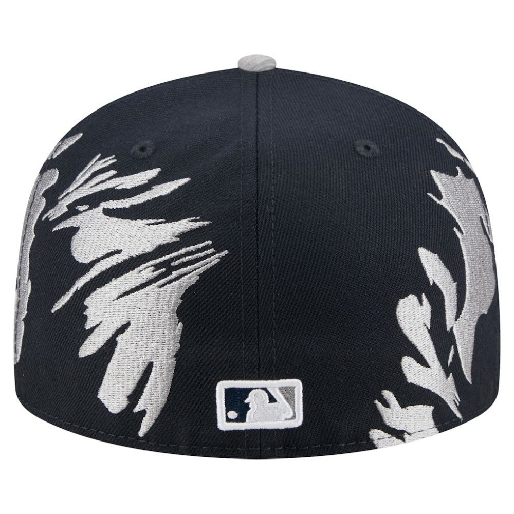 New York Yankees Retro Pattern 59FIFTY Fitted Hat Navy/Gray