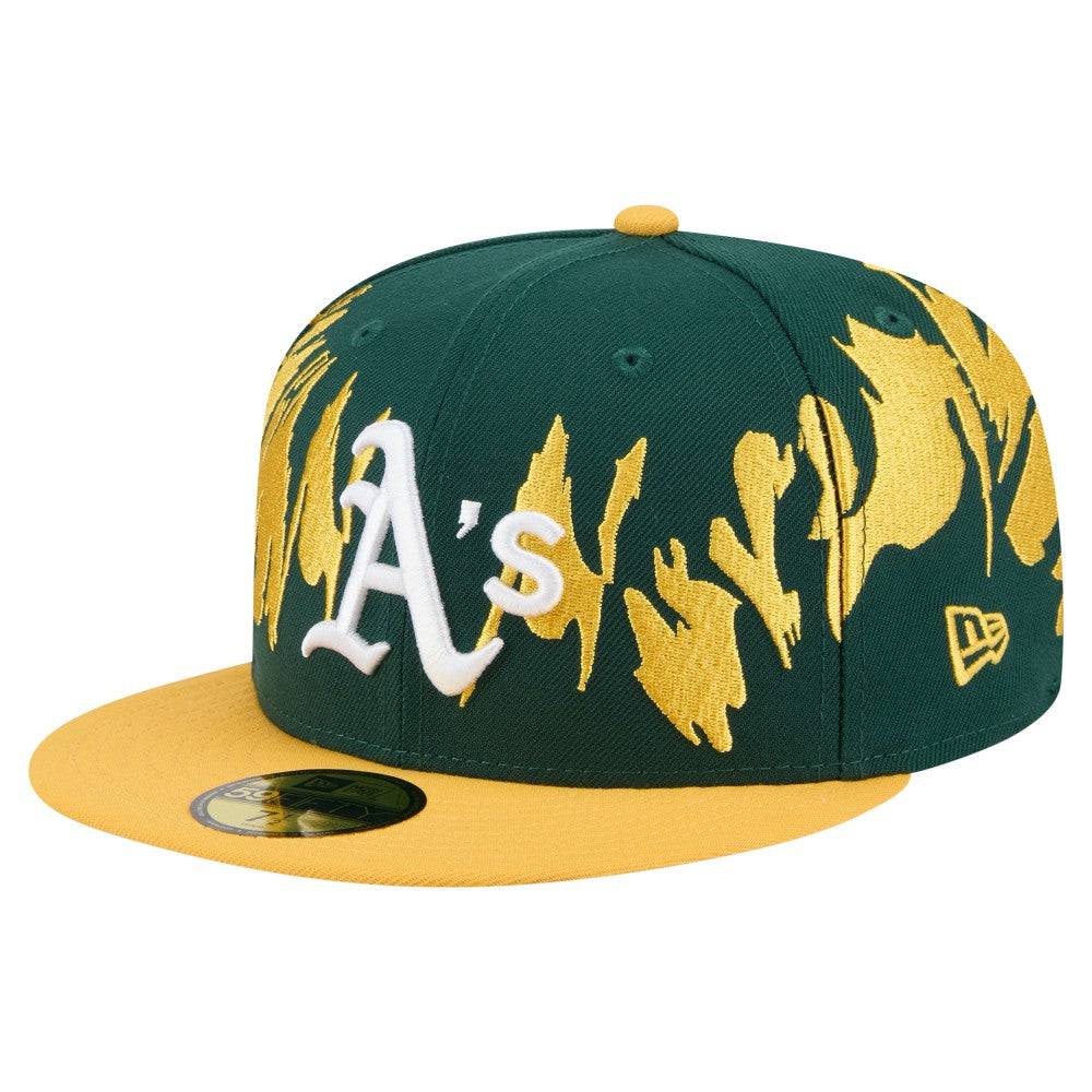 Athletics Retro Pattern 59FIFTY Fitted Hat Green/Gold