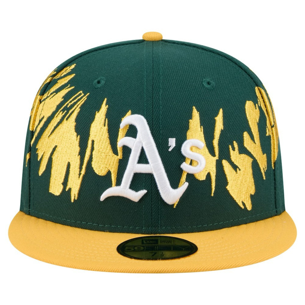 Athletics Retro Pattern 59FIFTY Fitted Hat Green/Gold