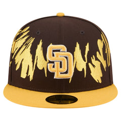 San Diego Padres Retro Pattern 59FIFTY Fitted Hat Brown/Gold