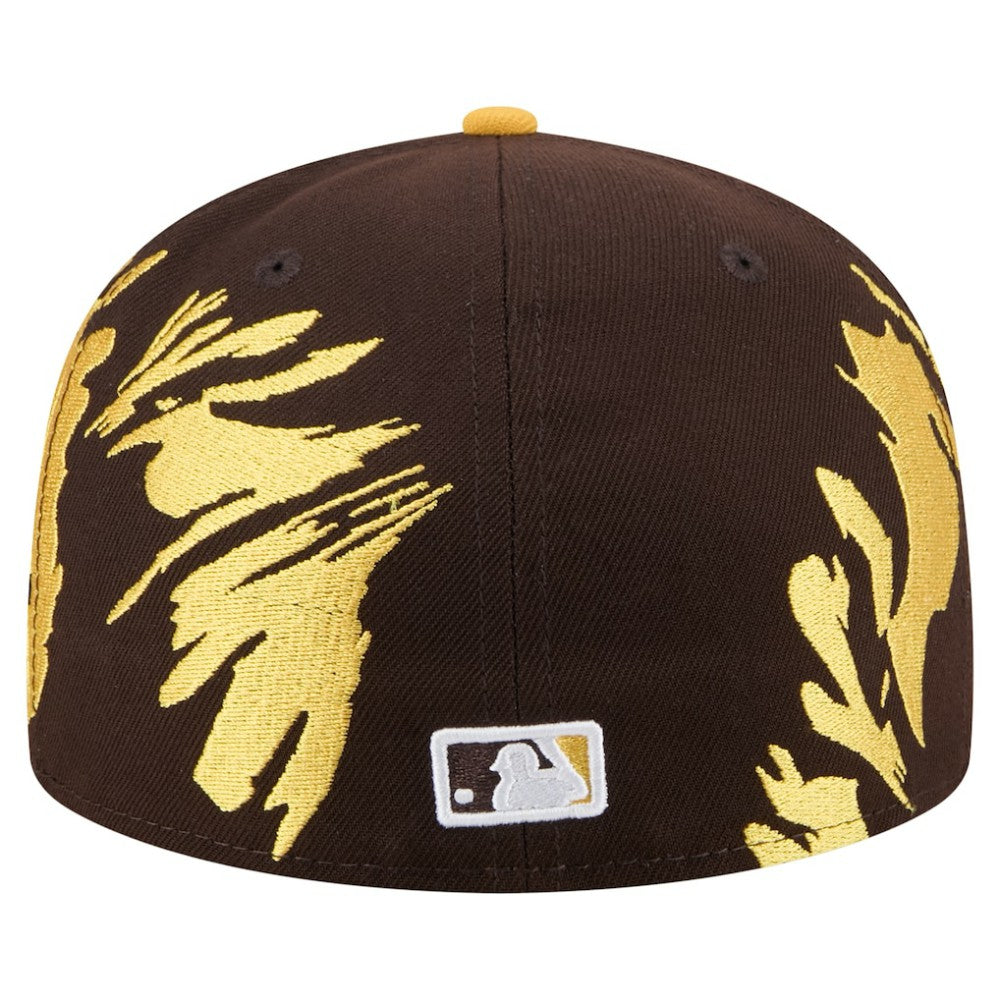 San Diego Padres Retro Pattern 59FIFTY Fitted Hat Brown/Gold