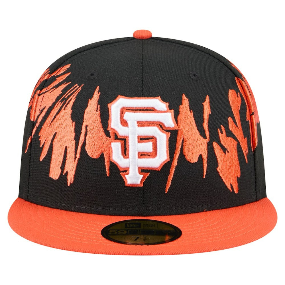 San Francisco Giants Retro Pattern 59FIFTY Fitted Hat Black/Orange