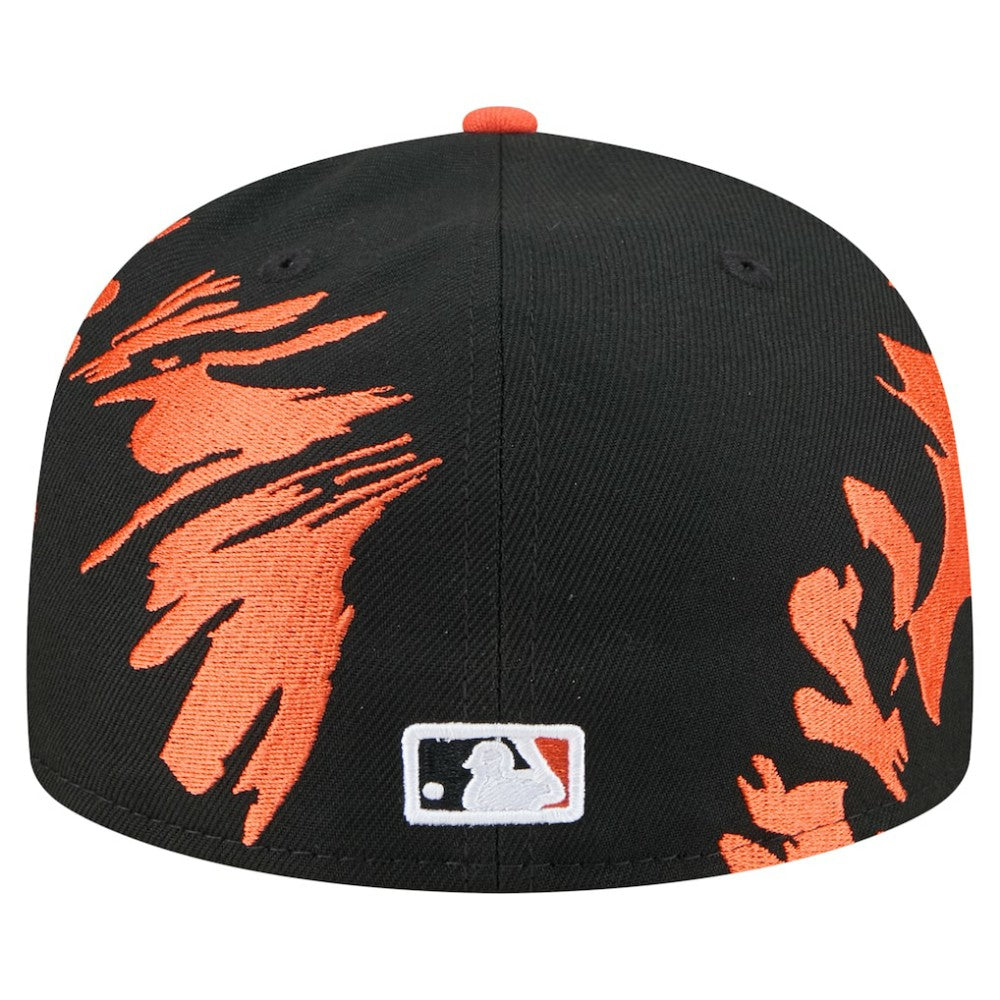 San Francisco Giants Retro Pattern 59FIFTY Fitted Hat Black/Orange