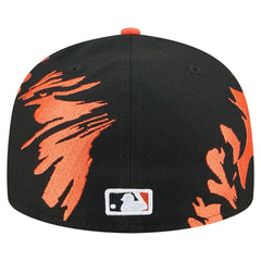 San Francisco Giants Retro Pattern 59FIFTY Fitted Hat Black/Orange