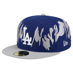 Los Angeles Dodgers Retro Pattern 59FIFTY Fitted Hat Navy/Gray