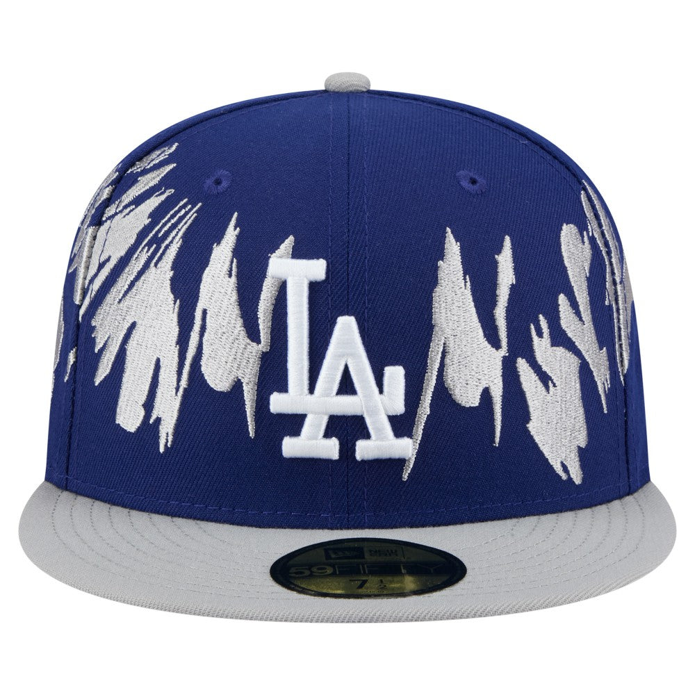 Los Angeles Dodgers Retro Pattern 59FIFTY Fitted Hat Navy/Gray