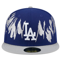 Los Angeles Dodgers Retro Pattern 59FIFTY Fitted Hat Navy/Gray