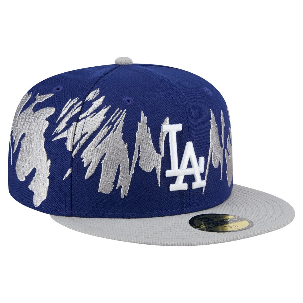 Los Angeles Dodgers Retro Pattern 59FIFTY Fitted Hat Navy/Gray