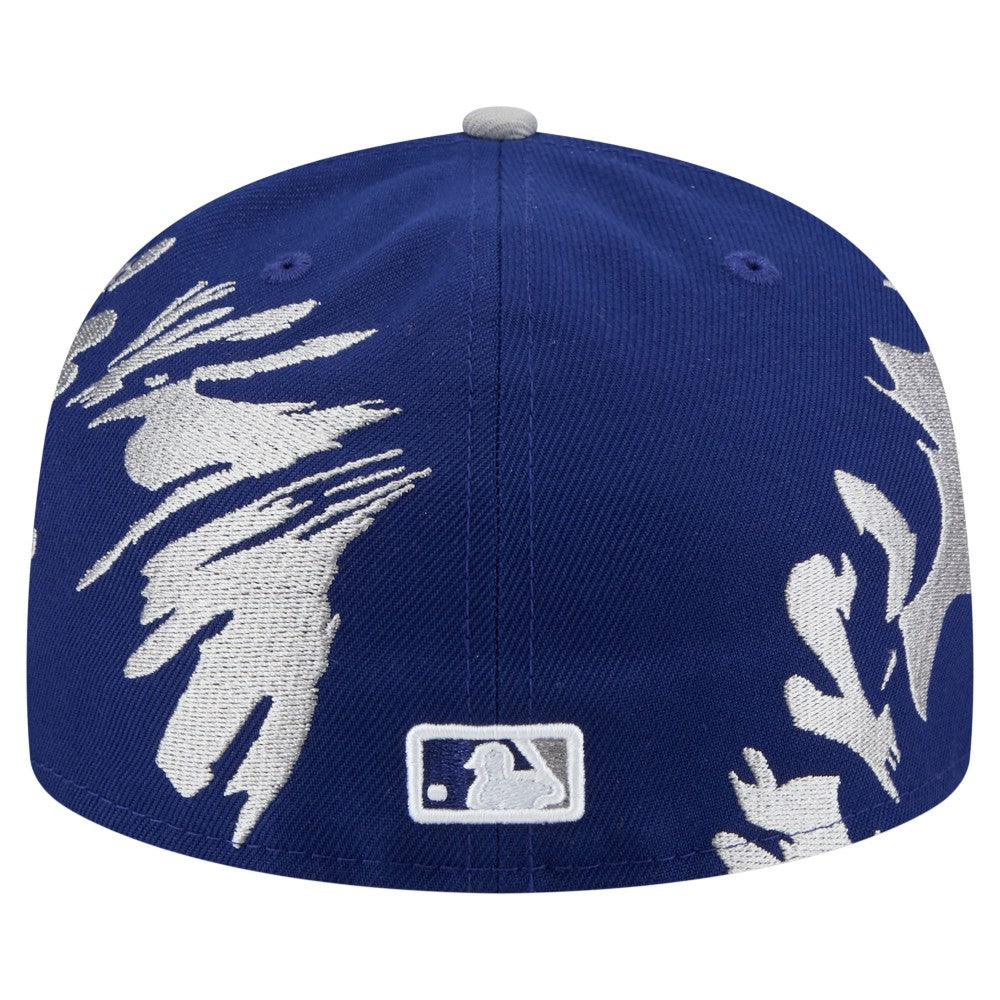 Los Angeles Dodgers Retro Pattern 59FIFTY Fitted Hat Navy/Gray