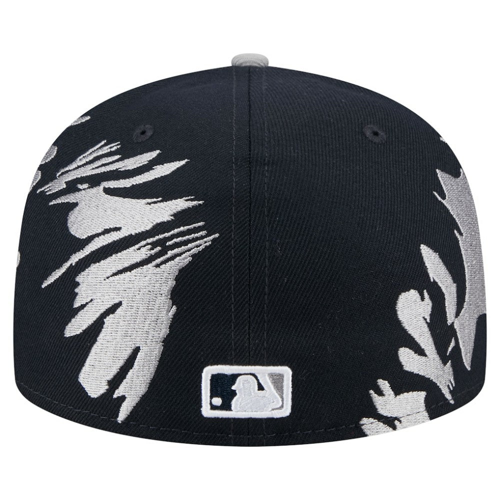 Detroit Tigers Retro Pattern 59FIFTY Fitted Hat Navy/Gray