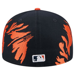 Houston Astros Retro Pattern 59FIFTY Fitted Hat Navy/Orange