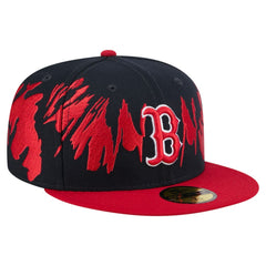 Boston Red Sox Retro Pattern 59FIFTY Fitted Hat Navy/Red
