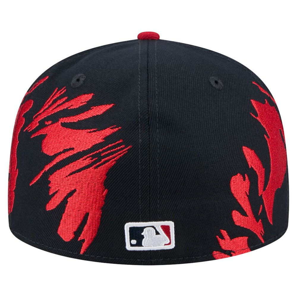 Boston Red Sox Retro Pattern 59FIFTY Fitted Hat Navy/Red